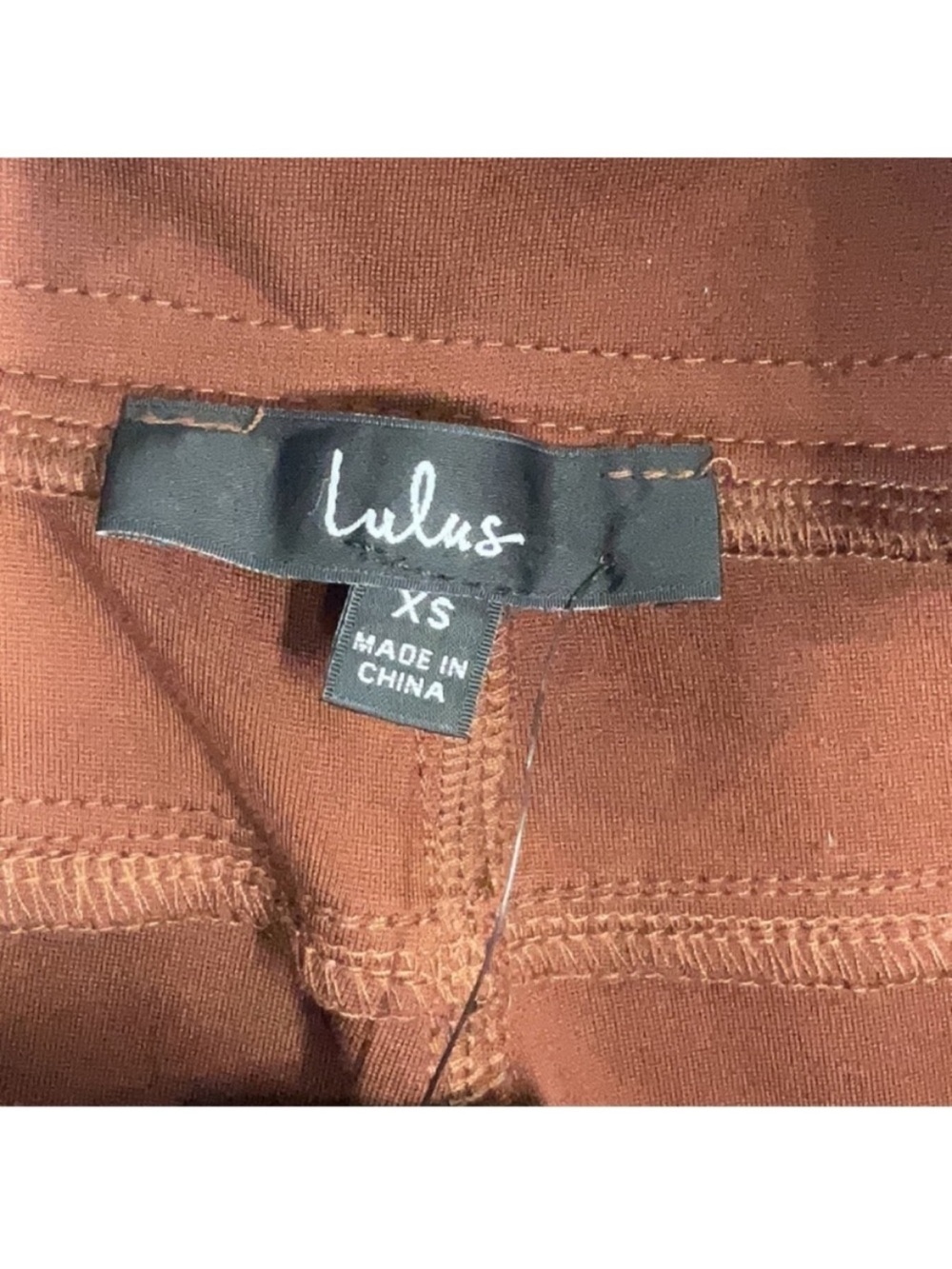 Lulus Faux Leather High Rise Leggings Brown XS Party In The Front Slim Pants NWT - Picture 4 of 5